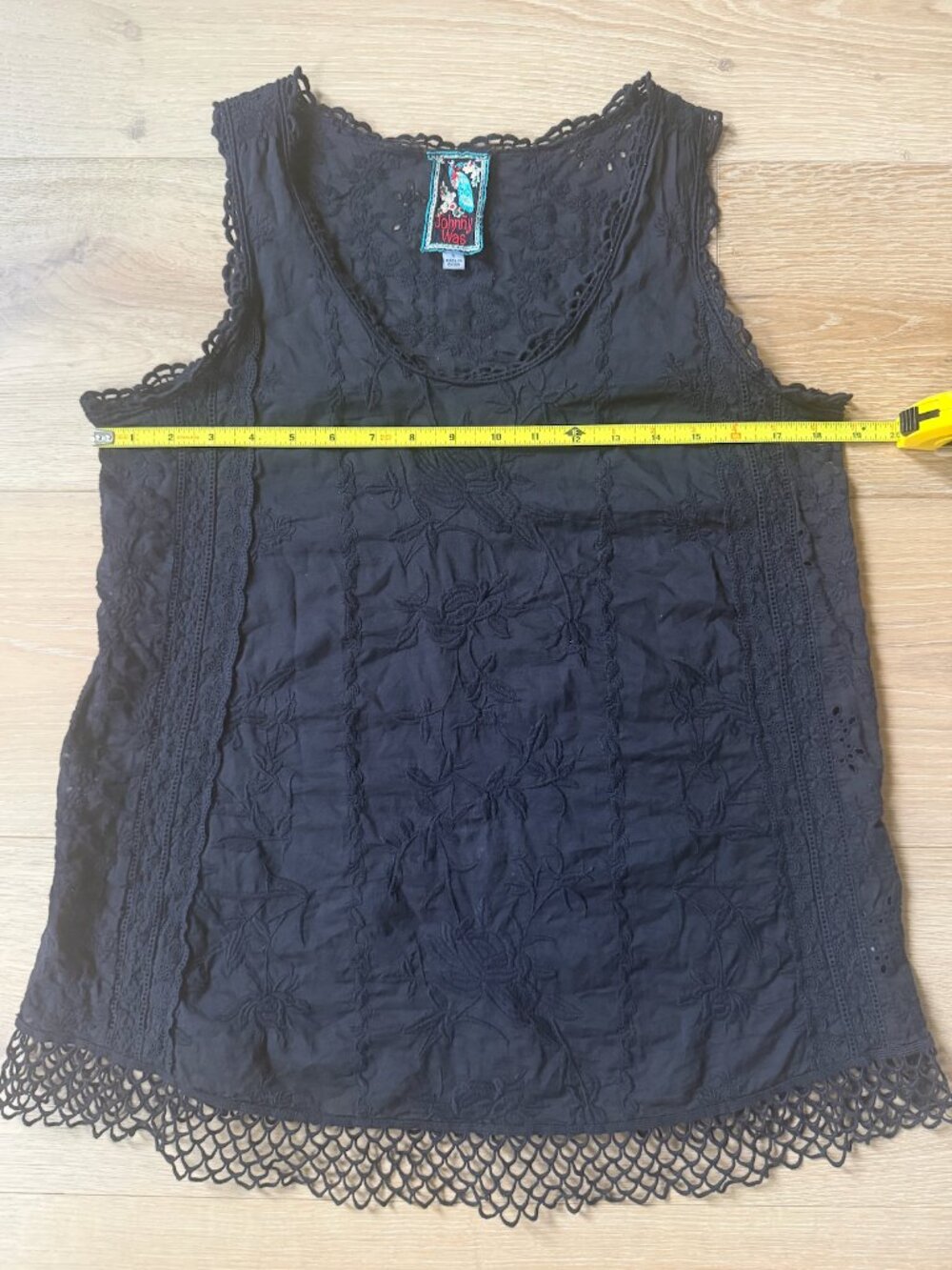 Johnny Was Black Top , Size "S"